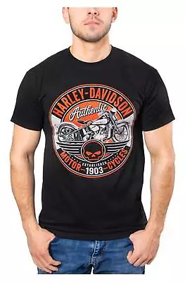 Harley-Davidson Men's Rite Crew-Neck Short Sleeve Cotton T-Shirt - Black • $26.95