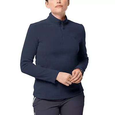 Jack Wolfskin Womens Gecko Half Zip Lightweight Pullover Fleece - Blue - XS • £20