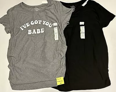 Time And True Lot Of 2 Maternity Short Sleeve Shirts XL (16-18) • $9.99