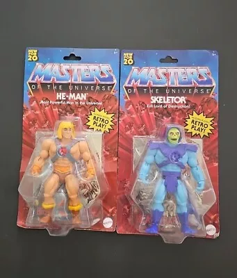 Mattel He Man Skeletor Masters Of The Universe MOTU Retro Play + Comic Book 2019 • $32.99