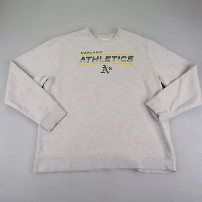 Oakland A's Sweatshirt Mens XL Crewneck Pullover Sweater Majestic MLB Baseball • $20.98