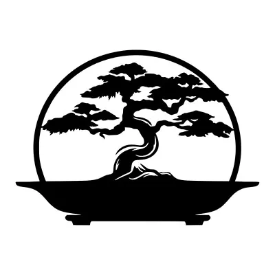 Bonsai Tree Therapy Vinyl Decal Sticker Art Wall Home Decor Various Colours • £2.45