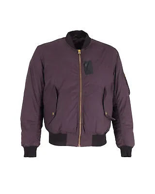 Acne Studios Bomber Jacket In Burgundy Cotton • £138