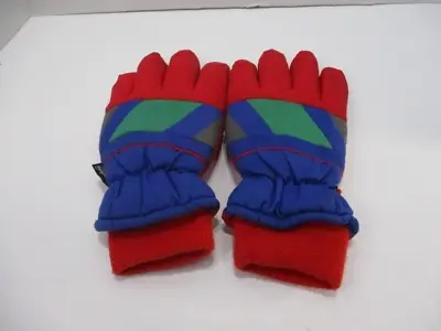 Thinsulate Ski Gloves Mens Large Red Thermal Insulated Polyester Blue Green • $19.99