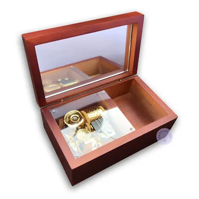 Brown Wooden Sankyo Vintage Music Box With A Jewelry Box (60 Tunes Option) • £35.99