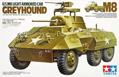 Tamiya 35228 1/35 Scale Military Model Kit U.S M8 Light Armored Car Greyhound • $19.90