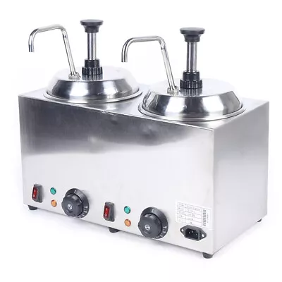 1600W Commercial Hot Fudge Warmer Nacho Cheese Sauce Warmer W/ Pump Dispenser US • $263.15