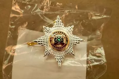 £25 • Buy GENUINE BRITISH ARMY ROYAL IRISH GUARDS OFFICERS ENAMELLED CAP BADGE Large