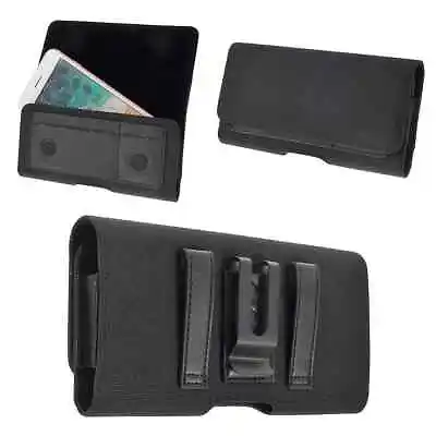 For OnePlus 6 Case Metal Belt Clip Horizontal Card Holder Textile And Leather • $57.15