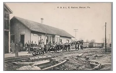 P&LE PRR? RAILROAD TRAIN STATION Depot MERCER PA County Pennsylvania Postcard • $24.99