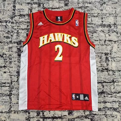 Vintage Atlanta Hawks Jersey #2 Joe Johnson NBA Basketball Adidas Youth M 2000s • $39.99