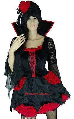 Medieval Vampire Evil Circus Lady Ringmaster Fancy Dress Costume Hat -M 10 12 14 • $19.99