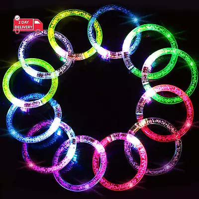 12Pcs LED Bracelets Set - Party Supplies Favors Light Up Toys Supplies For Than • $18.13
