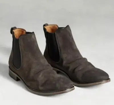 $698 John Varvatos Collection Fleetwood Sharpei Chelsea Suede Leather Boots • $149.99