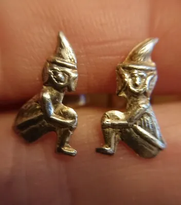 Solid Silver Cornish Pixie Stud Earrings Luck Piskie Lucky Small Souvenir  • $29.02