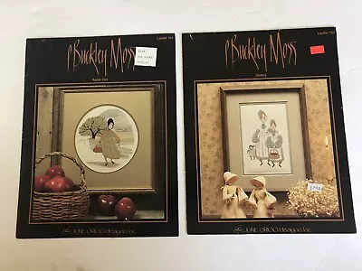 P Buckley Moss Lot Of 2 Cross Stitch Pattern 101 Apple Girl 102 Sisters • $12