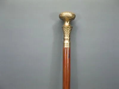 New Solid Antique Solid Brass Handle Wooden Walking Stick Cane Vintage Designer • $33.30
