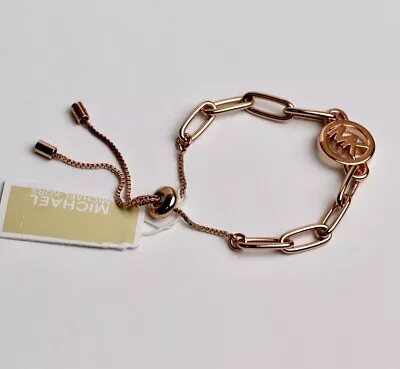 Michael Kors Rose Gold Tone Chain Link Logo Bracelet • $58