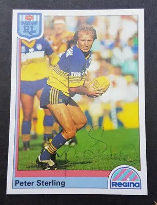 $17.95 • Buy Peter Sterling Signed 1992 Regina Card Rugby League NRL Parramatta Eels #54
