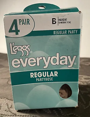 $14.99 • Buy Leggs Everyday Regular Pantyhose Sheer Toe 4 Pair Nude Size B