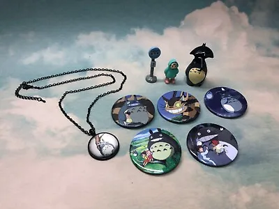 Studio Ghibli My Neighbor Totoro Mei Bus Stop Figures Necklace And Button Pins • $25