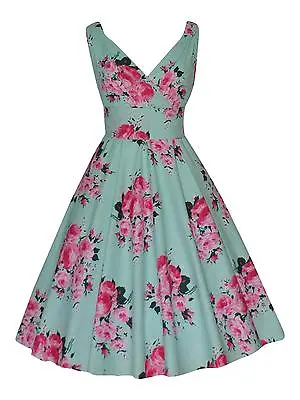 Vintage 50's Cotton Party Prom Mint Pink Bridesmaid Tea Dress BNWT 10 • $18.48