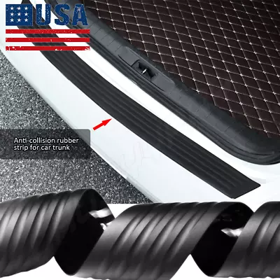 Black Rubber Rear Trunk Bumper Protection Decal Sticker Decoration Accessories • $9.99