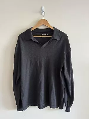 COUNTRY ROAD Mens Nordic Style Slate Pure Wool JUMPER - SZ.L • $22.99