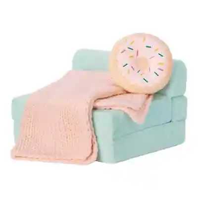 American Girl Doll Slumber Party FLIP CHAIR COUCH BED + DONUT PILLOW &  BLANKET • $77.08