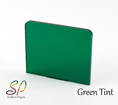 Green Tint Acrylic 3mm Cast Acrylic Sheet In Transparent Green • £7.55