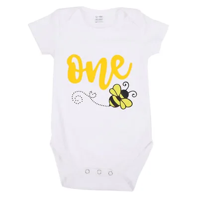  Baby One Year Old Birthday Bodysuit First Outfit Girl 1st Romper Toddler Wild • £6.87
