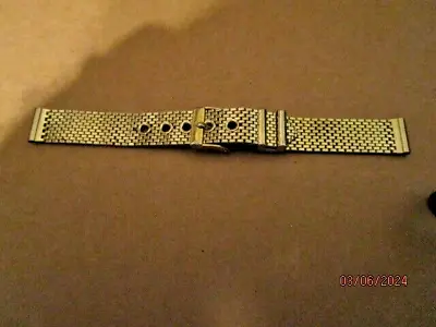Brite Usa Ss Chain Vintage Watch Band Mesh Belt Buckle Clasp • $25