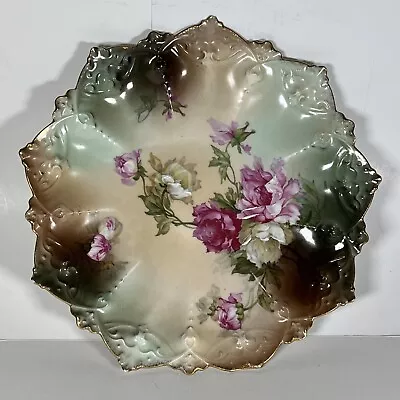 MZ Moritz Zdekauer Cabinet Plate 10  Mold Green Floral • $49.99