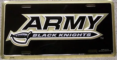 Aluminum Military License Plate U S Army West Point Black Knights Sword NEW • $17.50