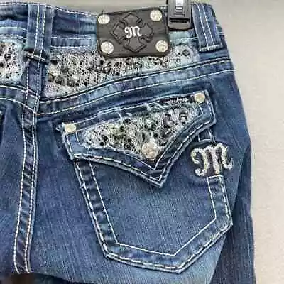 Miss Me Women's Bootcut Denim Jeans Size 30 (8) Embellished Pockets • $47