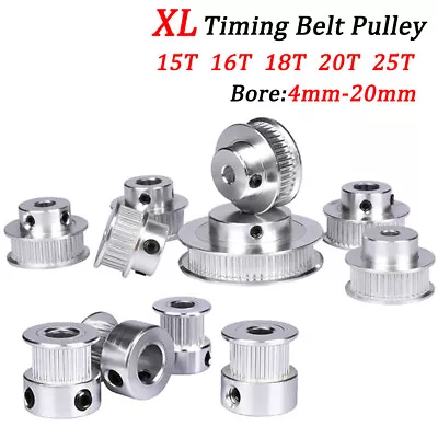 XL Timing Belt Pulley With Step 15T-25T Bore 4-20mmFor 10/15mm Wide Timing Belt • $5.78