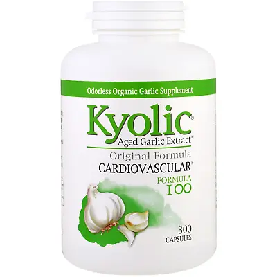 Kyolic Aged Garlic Extract Cardiovascular Formula 100 300 Capsules • $70.95