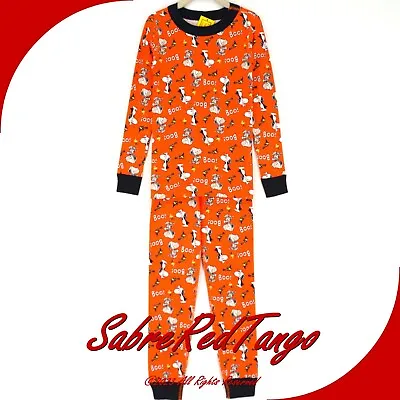 Nwt Hanna Andersson Organic Long Johns Pajamas Peanuts Snoopy Halloween 120 6 7 • $29.99