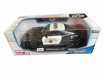 Maisto CALIFORNIA HIGHWAY PATROL CHP 2020 Ford Mustang Shelby GT500 1:18 • $39.95