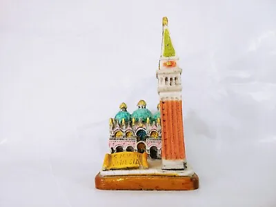 Rare Miniature Plaza De La San Marco Venezia Giovanni Moro Building Tower 4.5  • $45