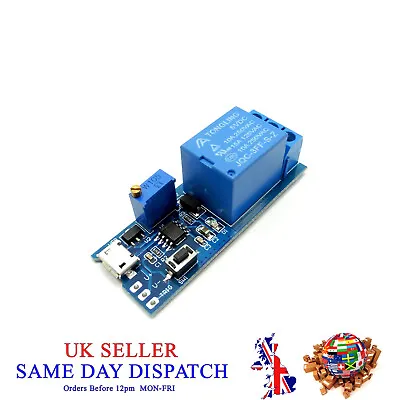 £3.79 • Buy 5V - 30V Micro USB Power Timer Control Module Delay Relay Trigger Delay Switch