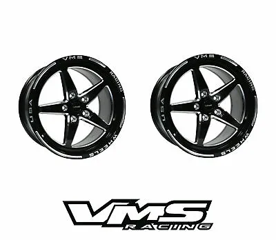 X2 VMS DRAG RACING V-STAR 17X10 REAR WHEELS RIMS PAIR FOR 06-13 CHEVY CORVETTE • $571.95