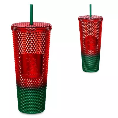 Mickey Mouse Red Green Starbucks Tumbler Cup With Straw – Walt Disney World 24oz • $39.56