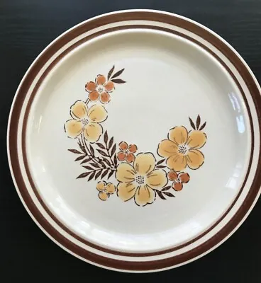 Vintage Newcor Stoneware 10.5  Laurel Floral Dinner Plates Set Of 2 Japan • $16.10