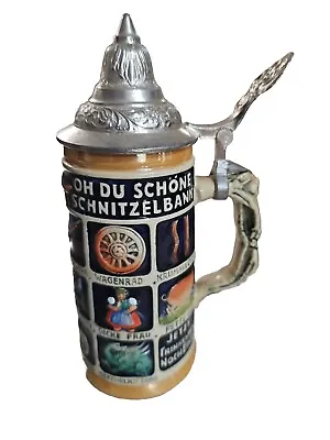 American Bravo Musterschutz Beer Stein W/Lid 1956 Collector Made Western Germany • $21.95