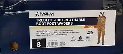 New Men's Magellan Tredlite 400 Breathable Boot Foot Waders Realtree Max 7 • $29.99