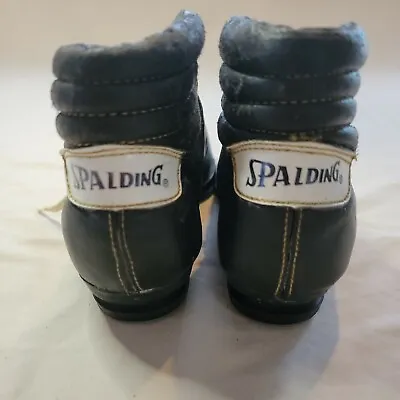 Vintage Spalding Sz 40 Eu 7.5 Men 9 Women Cross Country Ski Shoe Boot Black Rare • $28.13
