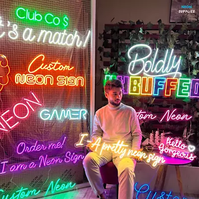 $20 • Buy LED Custom Neon Sign Home Decor LED Neon Light Personalized Wedding Gifts Logos