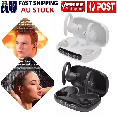 Wireless Bluetooth Earphones Headphones Sport Gym Earbuds With Mic Sweatproof AU • $22.54