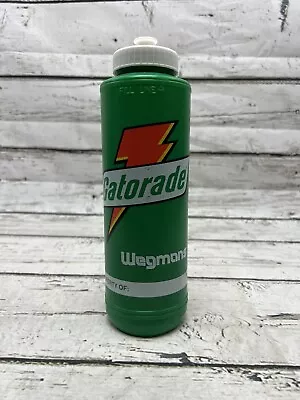 Vintage Gatorade Wegmans Double Sided Logo 10  Green Sports Water Squeeze Bottle • $14